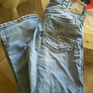 Men's silver jeans
